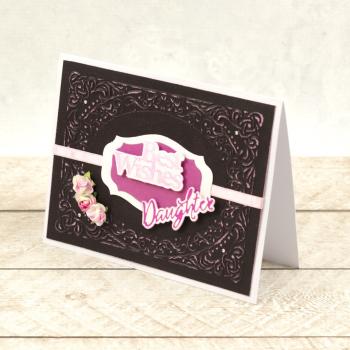 Couture Creations Cut, Foil & Emboss Die "Daughter & Son Sentiment Mini"