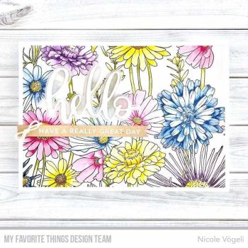 My Favorite Things "Flower Field" 6x6" Background Cling Stamp