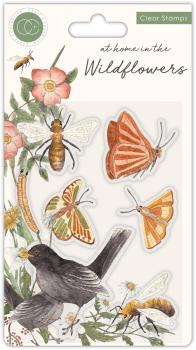 Craft Consortium At Home in the Wildflowers Clear Stamps Bienen & Schmetterlinge