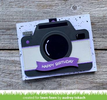 Lawn Fawn Craft Die - Magic Iris Camera Pull-Tab Add-on Die