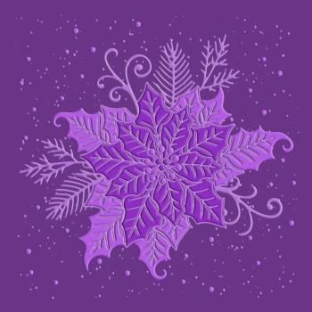 Gemini Elegant Poinsettia 3D Embossing Folder- 3D Prägefolder 