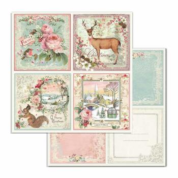 Stamperia "Pink Christmas" 12x12" Paper Pack - Cardstock