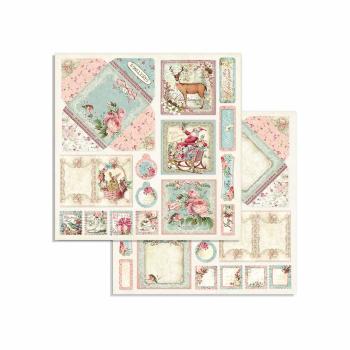 Stamperia "Pink Christmas" 8x8" Paper Pack - Cardstock