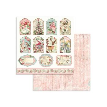 Stamperia "Pink Christmas" 8x8" Paper Pack - Cardstock