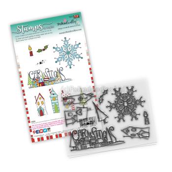 Polkadoodles Stempel "Christmas Scenes" Clear Stamp-Set