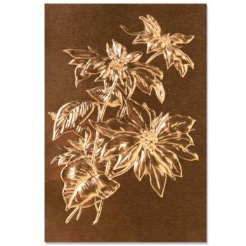 Sizzix 3D Embossing Folder Texture Fades - Poinsettia by Tim Holtz - 3D Prägefolder