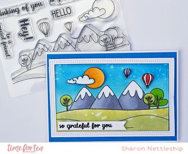 Time For Tea Clear Stamps Grateful For You Background 