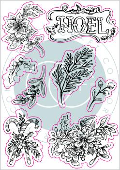 Craft Consortium Noel Clear Stamps Flora 