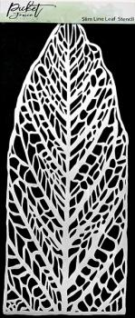 Picket Fence Studios Slim Line Leaf Stencil - Schablone