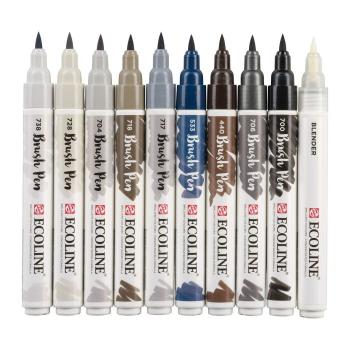 Talens Ecoline Brushpen Grau 10er Set