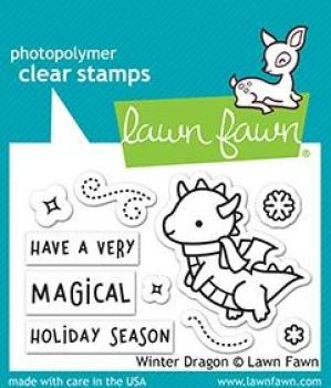 Lawn Fawn Stempelset "Winter Dragon" Clear Stamp