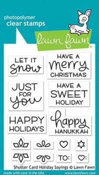 Lawn Fawn Stempelset "Shutter Card Holiday Sayings" Clear Stamp