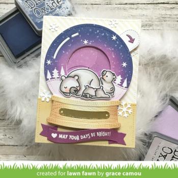 Lawn Fawn Craft Dies - Magic Iris Snow Globe Add-On