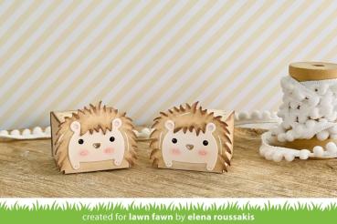 Lawn Fawn Craft Dies - Tiny Gift Box Hedgehog Add-On