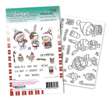 Polkadoodles Stempel "Christmas Tweetings" Clear Stamp-Set