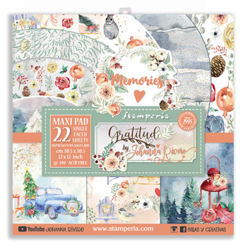 Stamperia "Gratitude" 12x12" Paper Pack - Cardstock