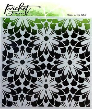 Picket Fence Studios Daisy Burst 6x6 Inch Stencil - Schablone