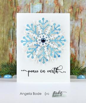 Picket Fence Studios Snowflake Lydia 4x4 Inch Metal  Die (PFSD-145)