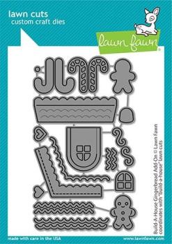 Lawn Fawn Craft Dies - Build-A-House Gingerbread Add-On