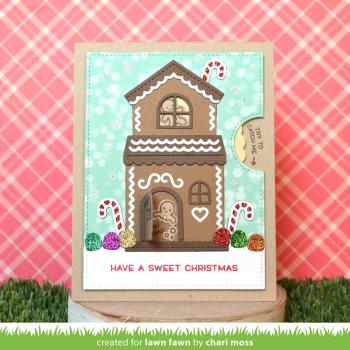 Lawn Fawn Craft Dies - Build-A-House Gingerbread Add-On