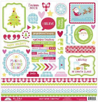 Doodlebug Design Night Before Christmas  12" Paper Pack  - Designpapier 