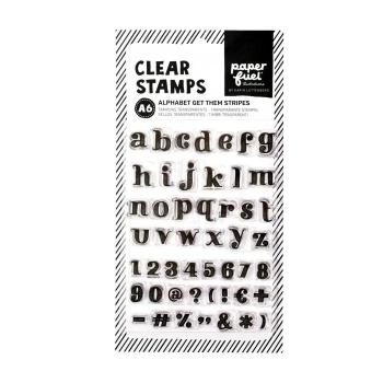 Paperfuel - Clear Stamp - Stempel - A6 Alphabet Get Them Stripes