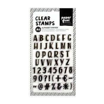 Paperfuel - Clear Stamp - Stempel - A6 Alphabet Vintage