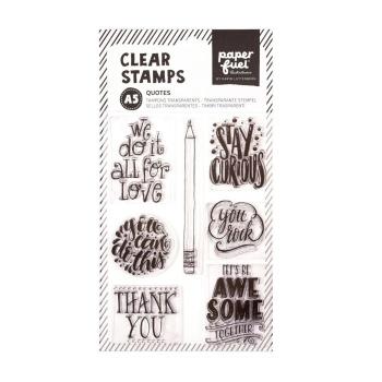 Paperfuel - Clear Stamp - Stempel - A5 Quotes