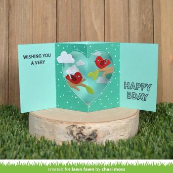 Lawn Fawn Craft Dies - Center Picture Window Card Heart Add-On