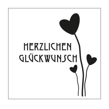 Mundart  - Schablone - Stencil Deutsche Text Herzlichen Glückwunsch"