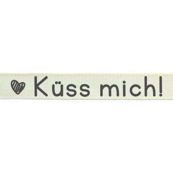 Vaessen Motivband/Text 15mm "Küss Mich!" 20m