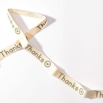 Vaessen Motivband/Text 15mm "Thanks" 2m