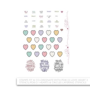 Polkadoodles Stempel "Love Hearts" Clear Stamp-Set