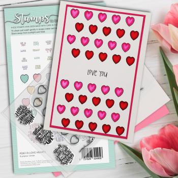 Polkadoodles Stempel "Love Hearts" Clear Stamp-Set