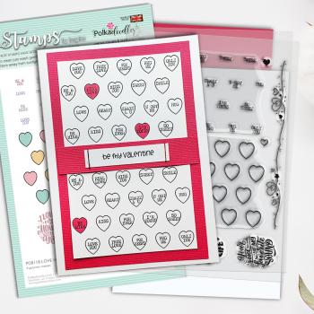 Polkadoodles Stempel "Love Hearts" Clear Stamp-Set