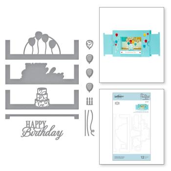 Spellbinders Die "Celebration Scene Etched" Stanzschablone