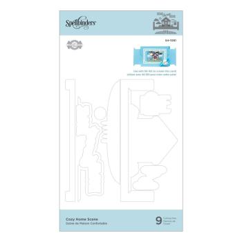 Spellbinders Die "Cozy Home Scene Etched" Stanzschablone