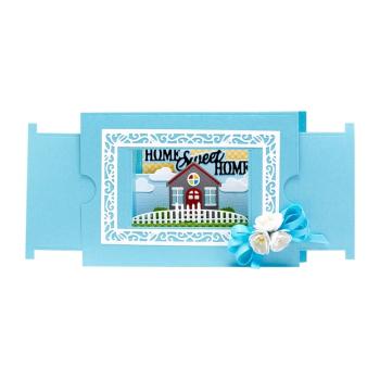 Spellbinders Die "Cozy Home Scene Etched" Stanzschablone