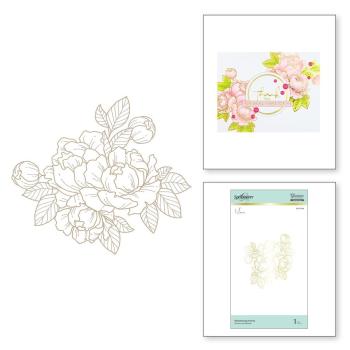 Spellbinders Hotfoil Plate - Glimmering Peony Glimmer