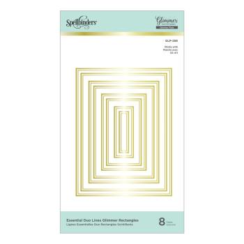 Spellbinders Hotfoil Plate - Essential Duo Lines Rectangles Glimmer