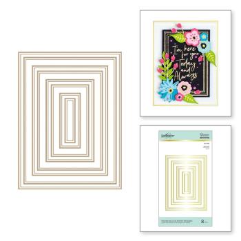 Spellbinders Hotfoil Plate - Essential Duo Lines Rectangles Glimmer