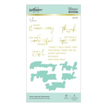 Spellbinders Hotfoil Plate - Yana's Special Sentiments Glimmer