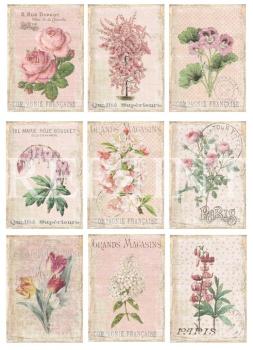 Reprint French Flowers Collection A4 Paper Pack