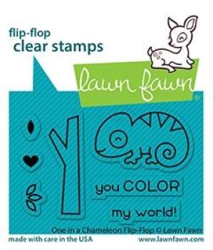 Lawn Fawn Stempelset "One in a Chameleon Flip-Flop" Clear Stamp