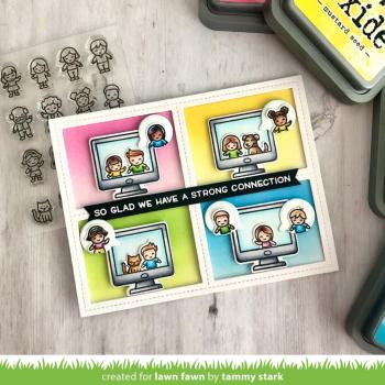 Lawn Fawn Stempelset "Virtual Friends" Clear Stamp