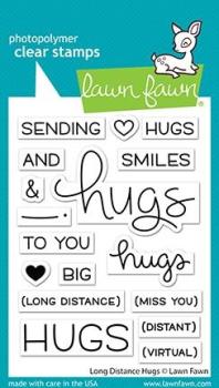 Lawn Fawn Stempelset "Long Distance Hugs" Clear Stamp