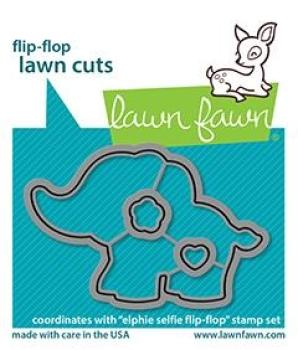 Lawn Fawn Craft Dies - Elphie Selfie Flip-Flop