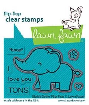 Lawn Fawn Craft Dies - Elphie Selfie Flip-Flop