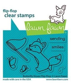 Lawn Fawn Stempelset "Butterfly Kisses Flip-Flop" Clear Stamp