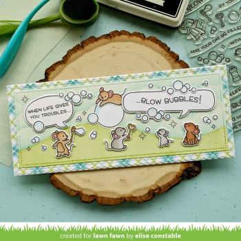 Lawn Fawn Stencil - Schablone - Cloudy Slimline Stencils